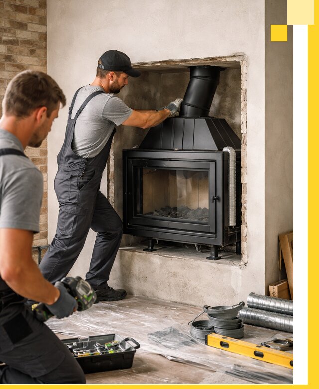 Установка каминных топок в Тамбове: монтаж, подключение