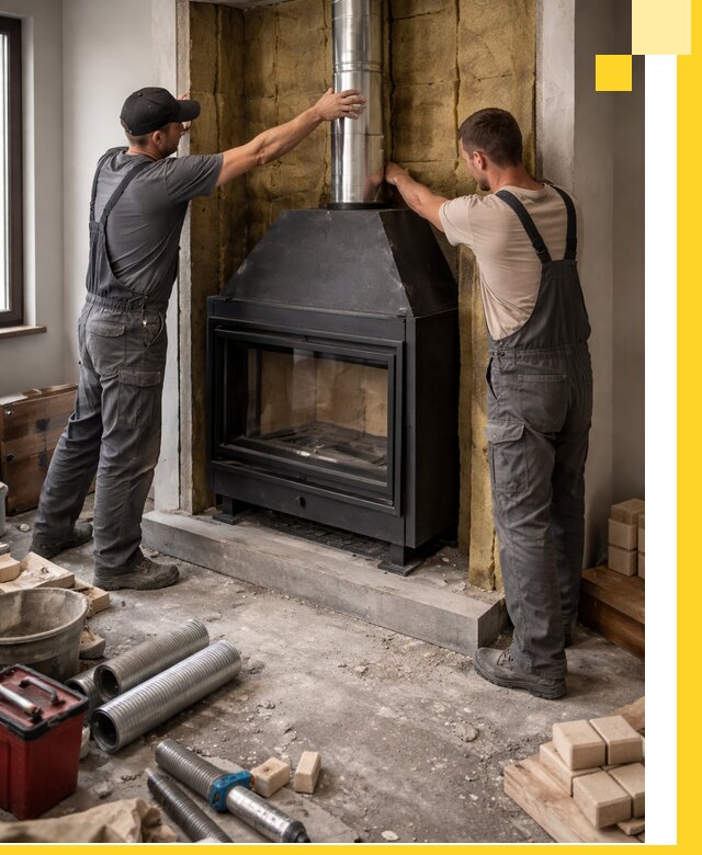 Изготовление и монтаж закрытых каминов в Тамбове под ключ