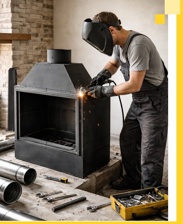 Продажа и установка металлических каминов в Тамбове под ключ