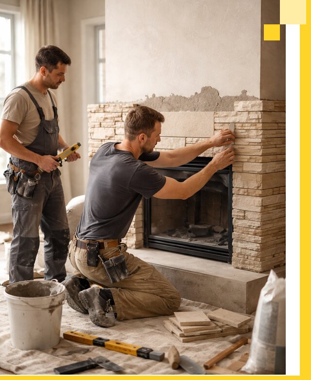 Установка и монтаж каминов для загородного дома в Тамбове