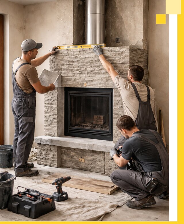 Профессиональный монтаж каминов под ключ в Тамбове для дома