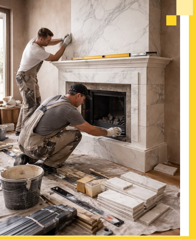 Отделка каминов в Тамбове качественные облицовочные работы