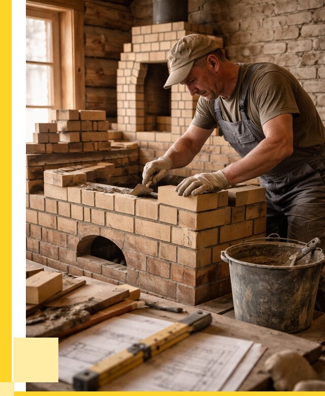 Кладка печей из кирпича в Тамбове цены от 30462 р. - ЭриданТмб