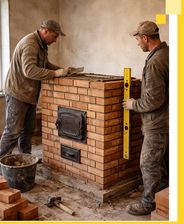 Отопительные печи под ключ в Тамбове, установка и сборка