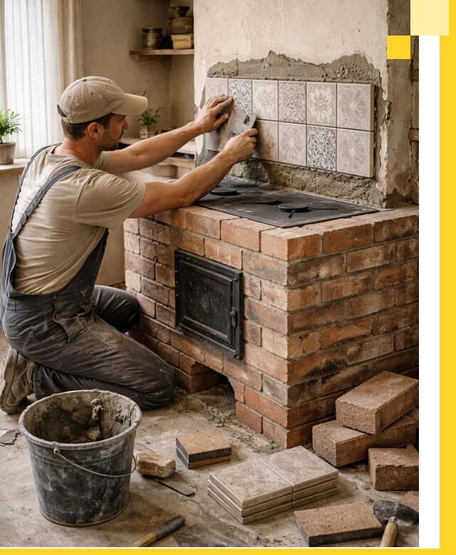 Печи с плитой на заказ монтаж гарантия и сервис в Тамбове