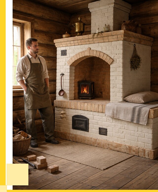 Русские печи с лежанкой под ключ в Тамбове от 152310 р. ЭриданТмб