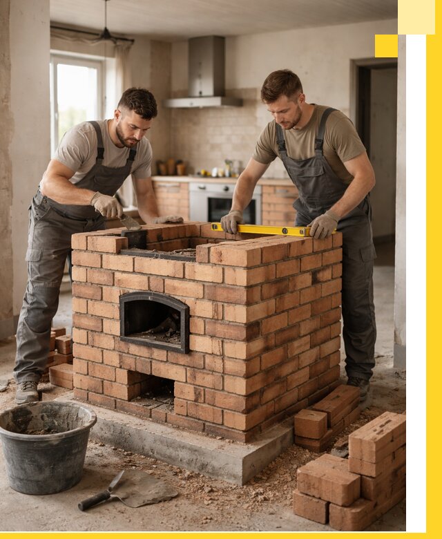 Установка и монтаж печей в частном доме в Тамбове под ключ