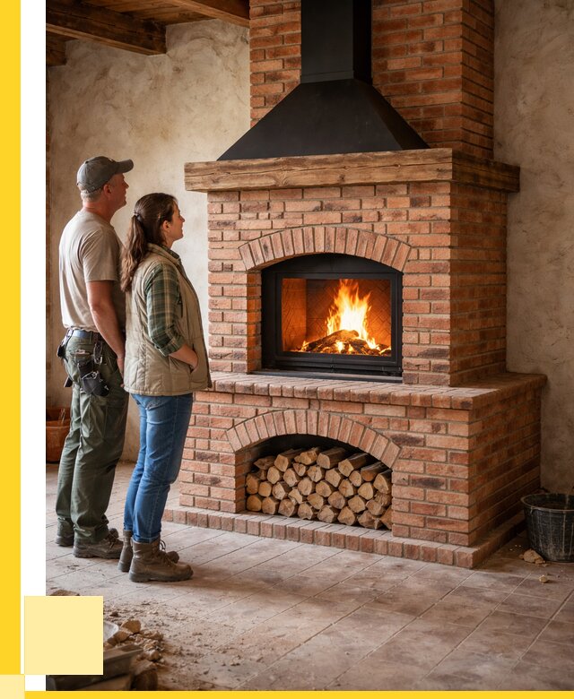 Печи камины из кирпича в Тамбове от 121848 р. | ЭриданТмб