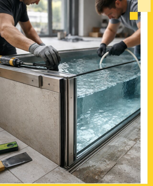 Проектирование и монтаж стеклянных бассейнов в Тамбове