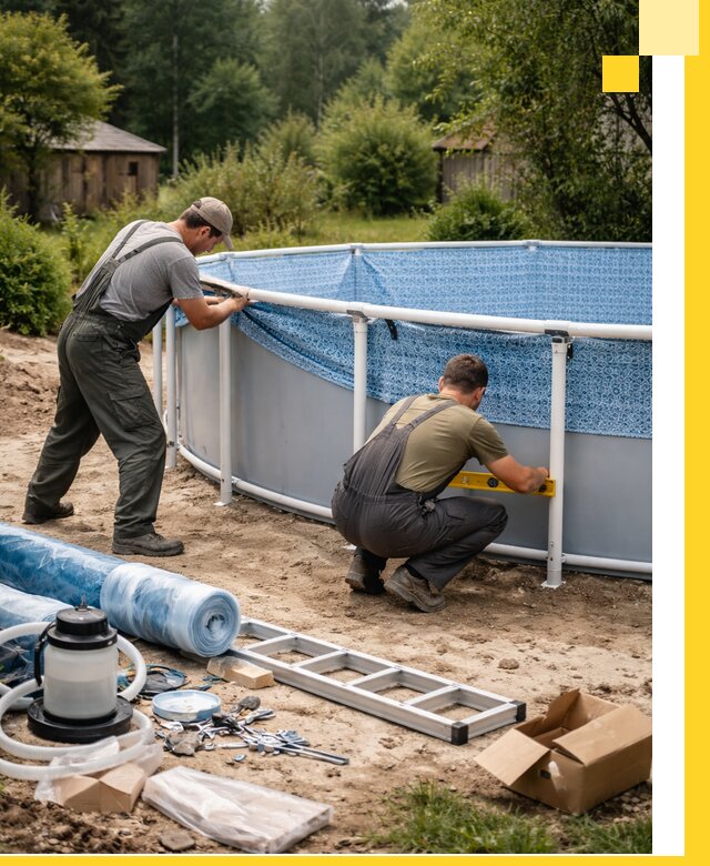 Установка и монтаж каркасных бассейнов в Тамбове под ключ