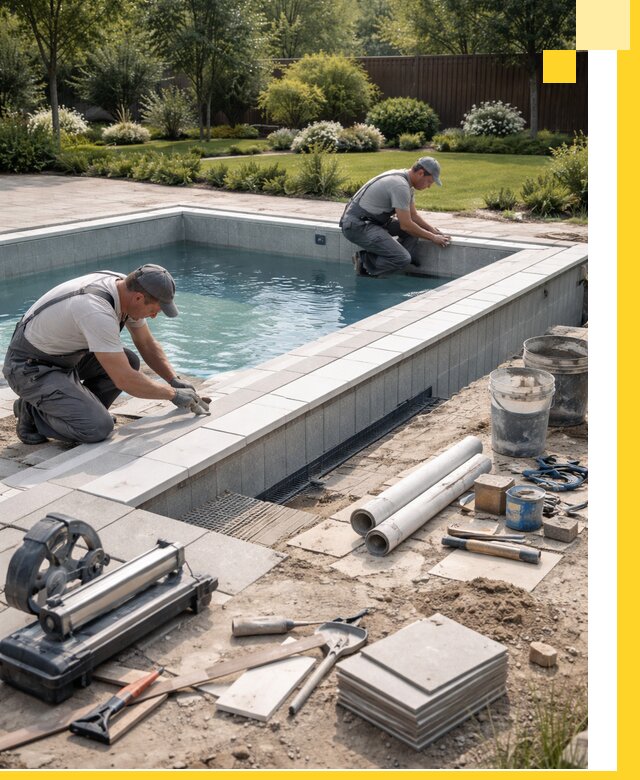 Строительство открытых бассейнов под ключ в Тамбове профессионально