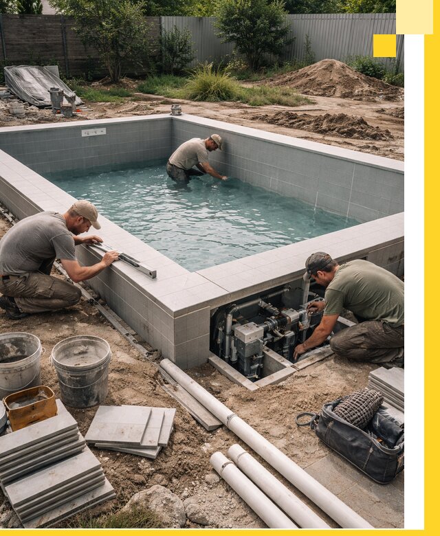 Строительство и монтаж бассейнов для дачи под ключ в Тамбове