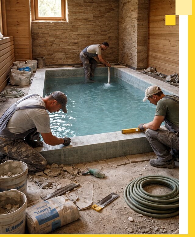 Проектирование и строительство бассейнов для бани в Тамбове