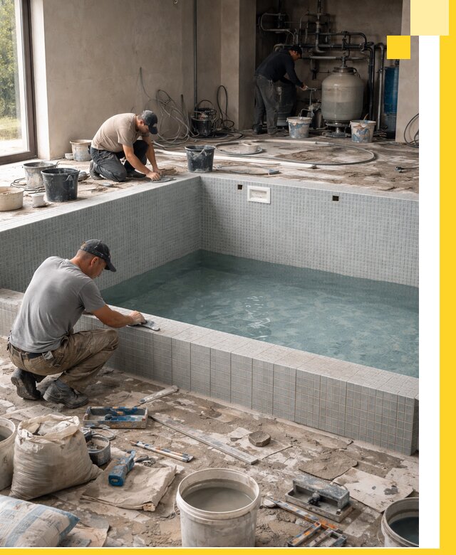 Строительство и монтаж бассейнов в помещении в Тамбове