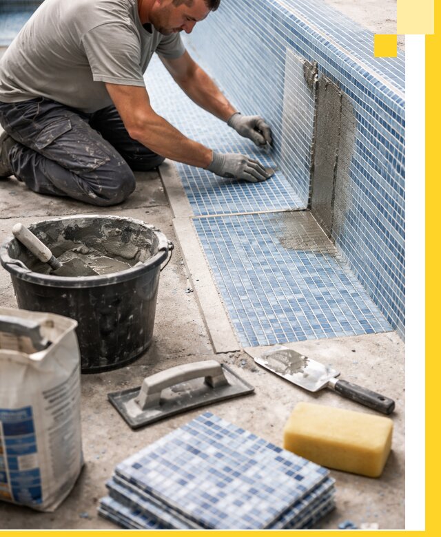 Укладка и ремонт мозаики для бассейнов под ключ в Тамбове