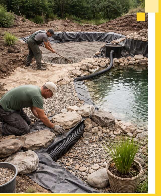 Строительство природных бассейнов и озер в Тамбове под ключ