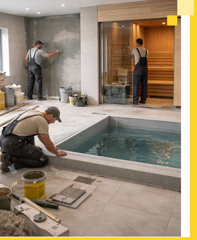 Проектирование и строительство сауны с бассейном в Тамбове