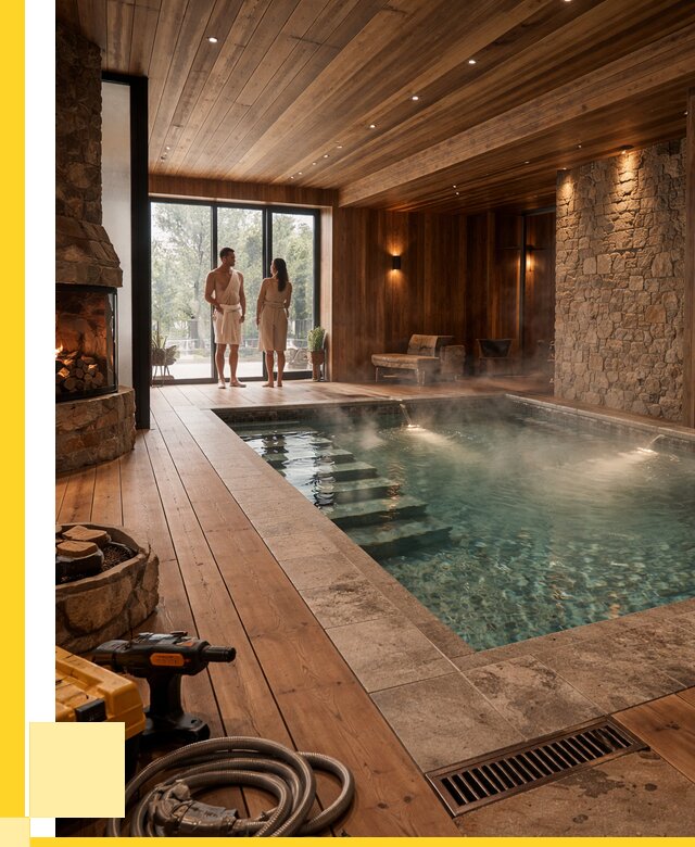 Проекты бань с бассейном под ключ в Тамбове от 76155 р., ЭриданТмб