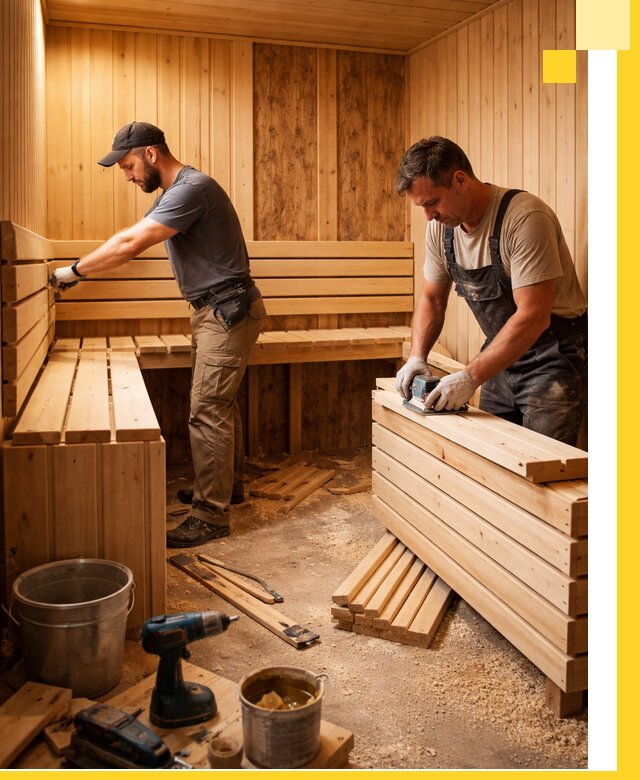 Профессиональный комплексный ремонт саун под ключ в Тамбове