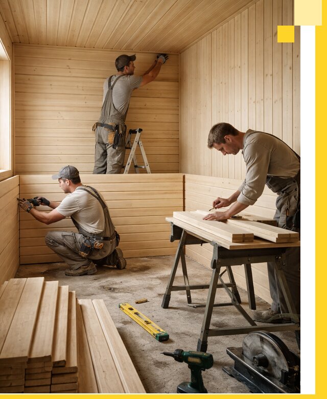 Обшивка саун в Тамбове из натуральной древесины под ключ