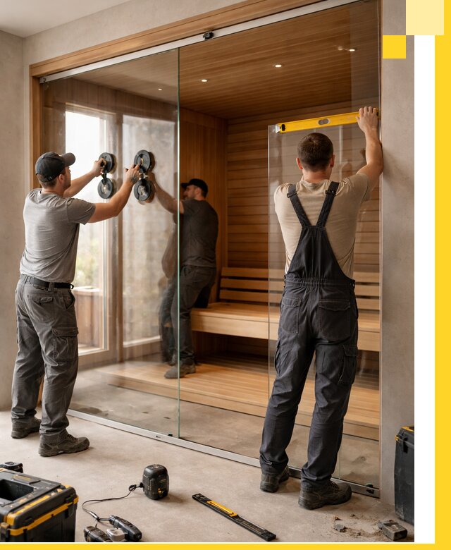 Производство и монтаж стеклянных саун под ключ в Тамбове