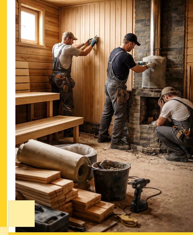 Ремонт бань под ключ в Тамбове от 45693 р. | ЭриданТмб