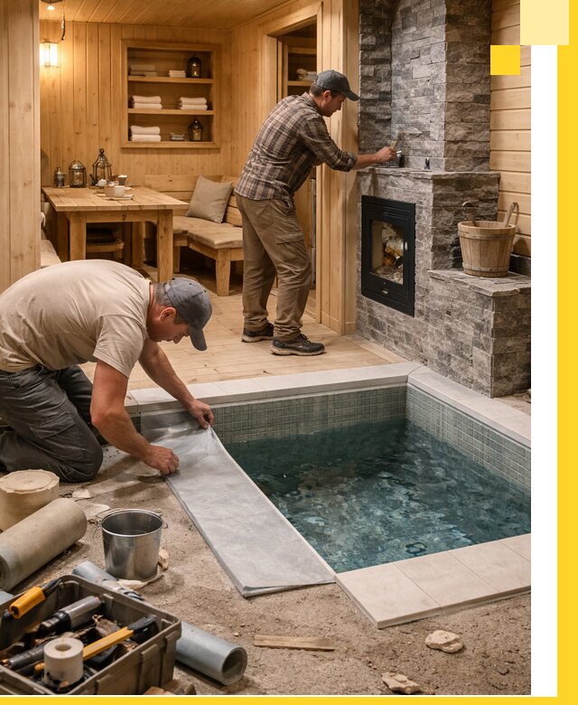 Строительство бань с комнатой отдыха под ключ в Тамбове