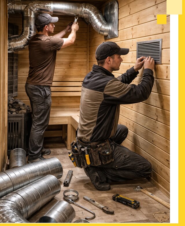 Проектирование и монтаж вентиляции бани в Тамбове под ключ